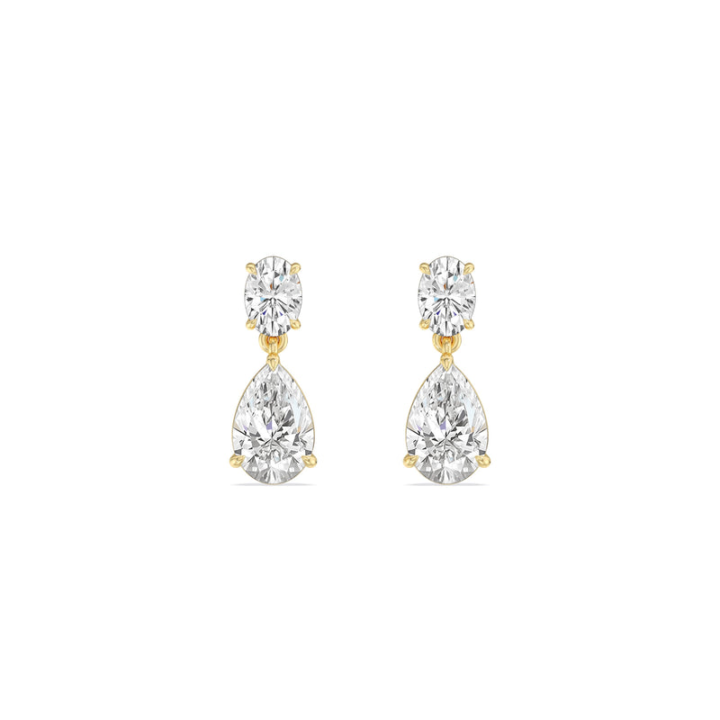 Elegance Oval and Pear Drop Studs