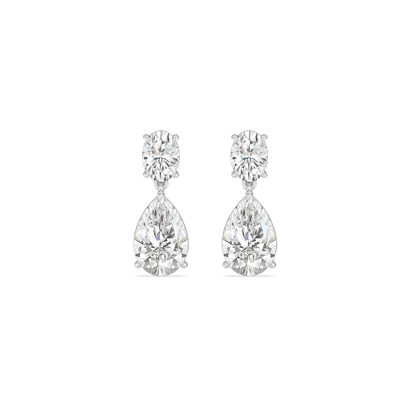 Elegance Oval and Pear Drop Studs