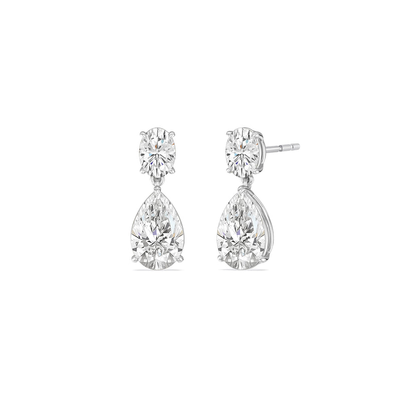 Elegance Oval and Pear Drop Studs