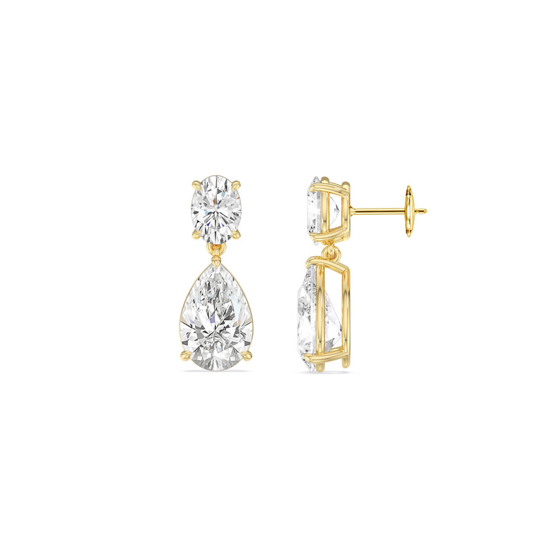 Elegance Oval and Pear Drop Studs