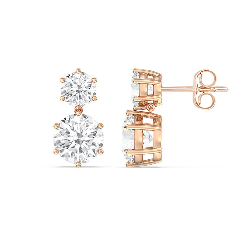 Diamond Duo Stud Earrings