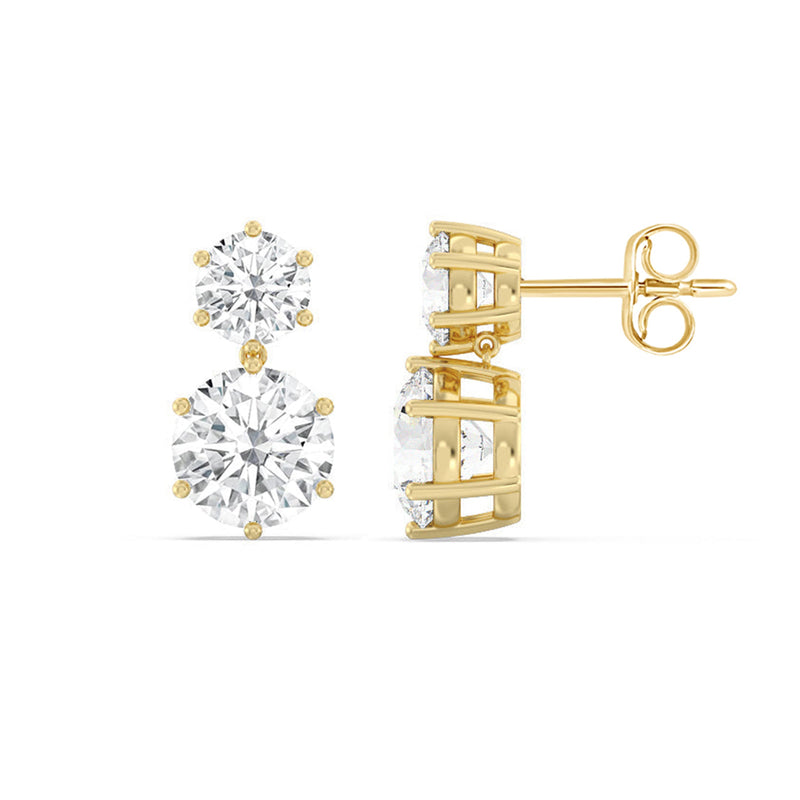 Diamond Duo Stud Earrings