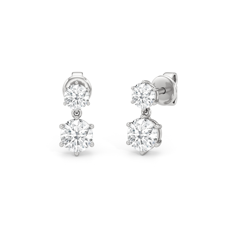 Diamond Duo Stud Earrings