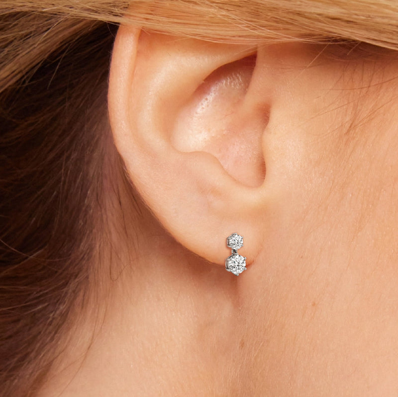 Diamond Duo Stud Earrings