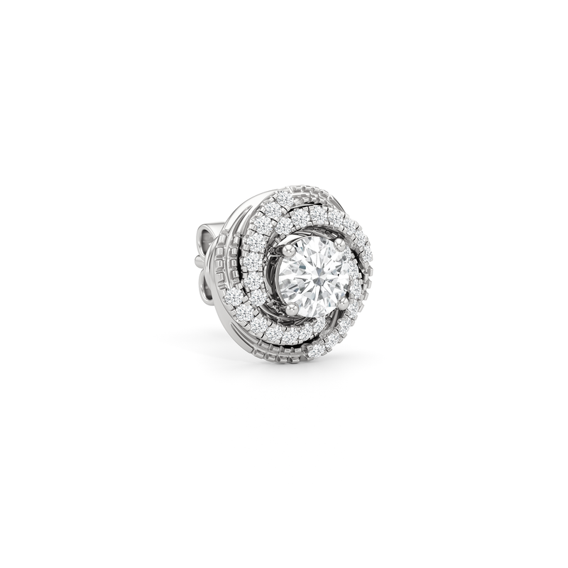 Galaxy Halo Diamond Earrings