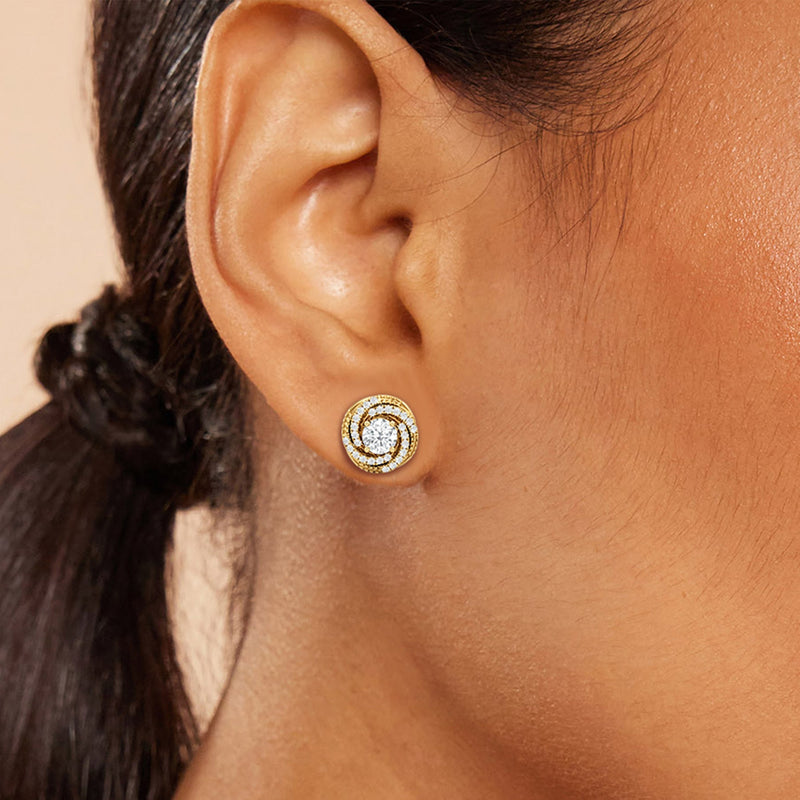 Galaxy Halo Diamond Earrings