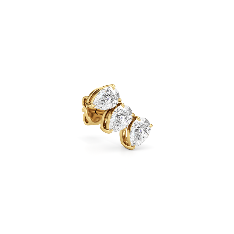 Trilogy Pear Cut Climber Earrings