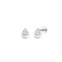 Teardrop Pear Flatback Stud