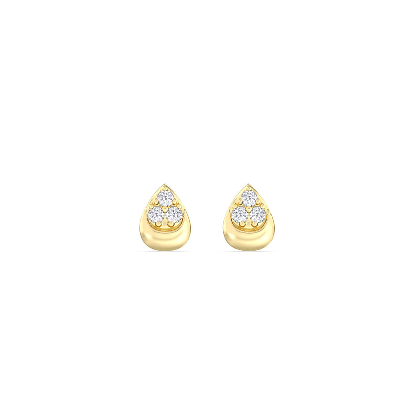 Teardrop Pear Flatback Stud