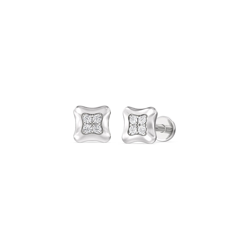 Rounded Square Flatback Studs