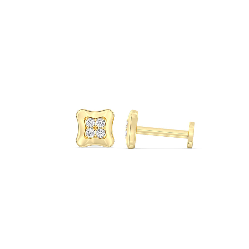 Rounded Square Flatback Studs