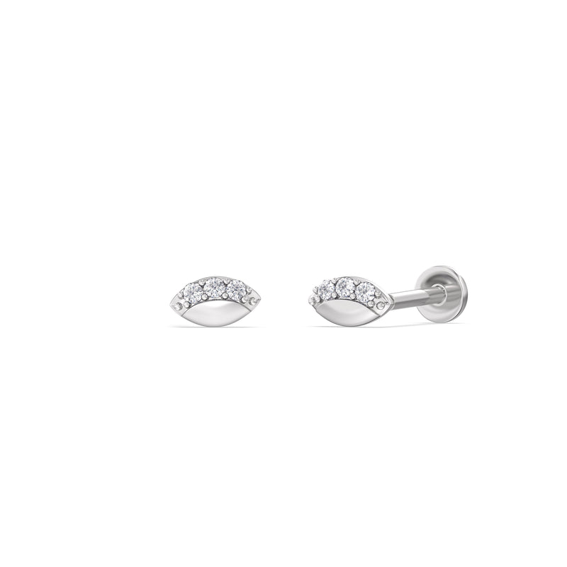 Vertical Marquise Flatback Studs
