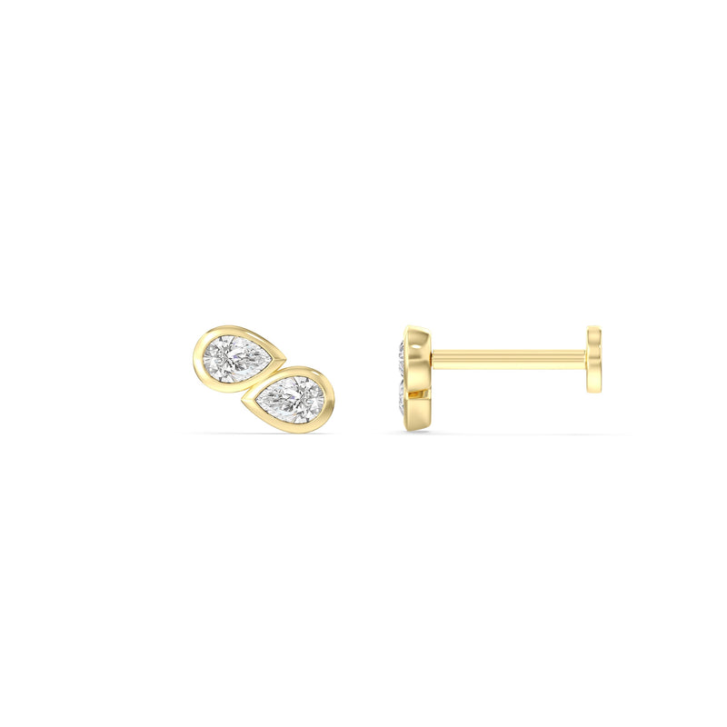 Pear Duet Flatback Studs