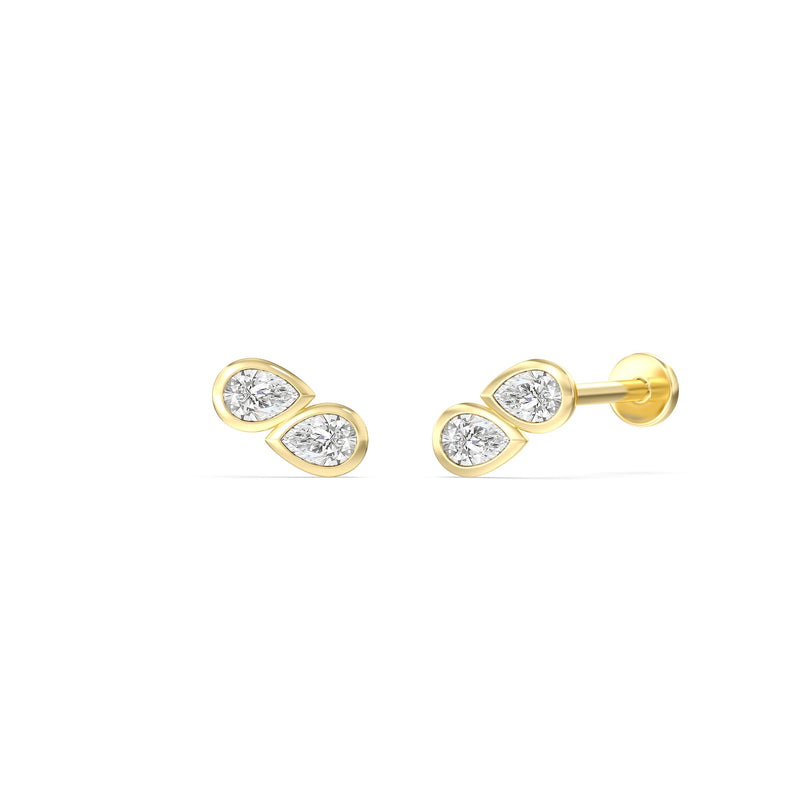 Pear Duet Flatback Studs