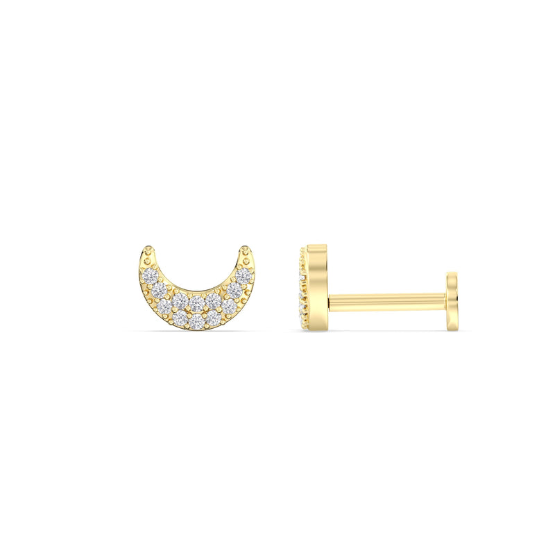 Crescent Flatback Studs