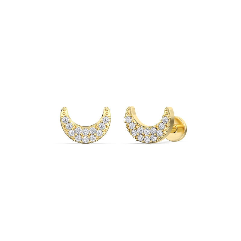 Crescent Flatback Studs