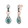 Glyph Emerald & Diamond Fashion Earrings