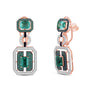 Cipher Emerald & Diamond Fashion Earrings