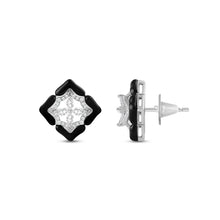 Load image into Gallery viewer, Midnight Clover Earrings
