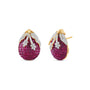 Veloura Ruby & Diamond Stud Earrings