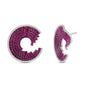 Cyra Ruby & Diamond Fashion Earrings