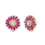 Florian Ruby & Diamond Stud Earrings
