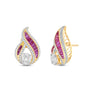 Vivarin Ruby & Diamond Stud Earrings