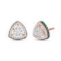 Praia Emerald & Diamond Stud Earrings