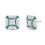 Lucelle Emerald & Diamond Stud Earrings