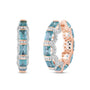 Rhea Emerald & Diamond Hoop Bali Earrings