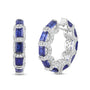 Noctyra Sapphire & Diamond Hoop Bali Earrings