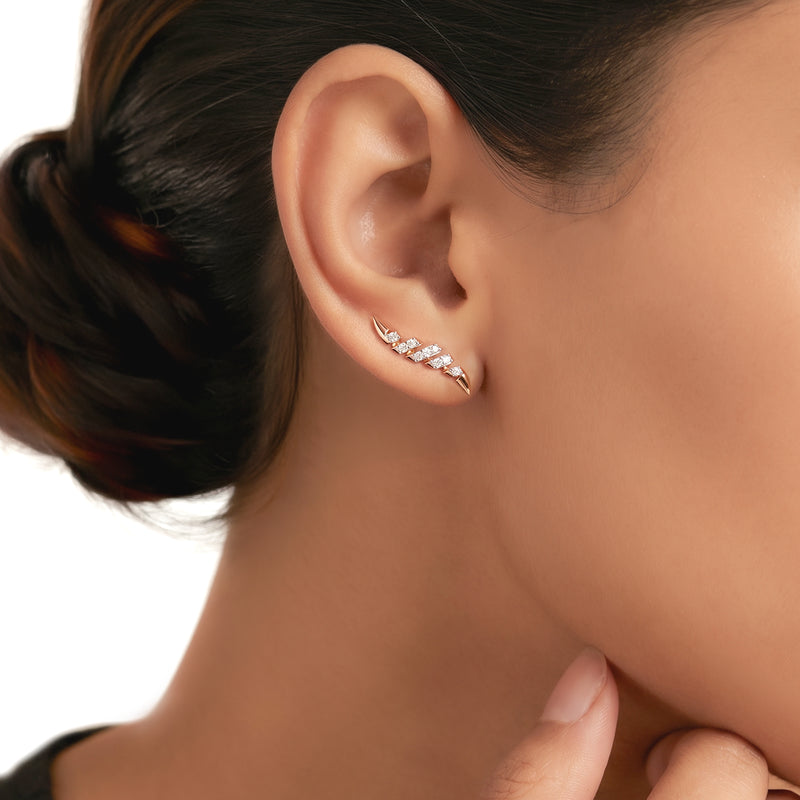 Sylven Diamond Climber Earrings