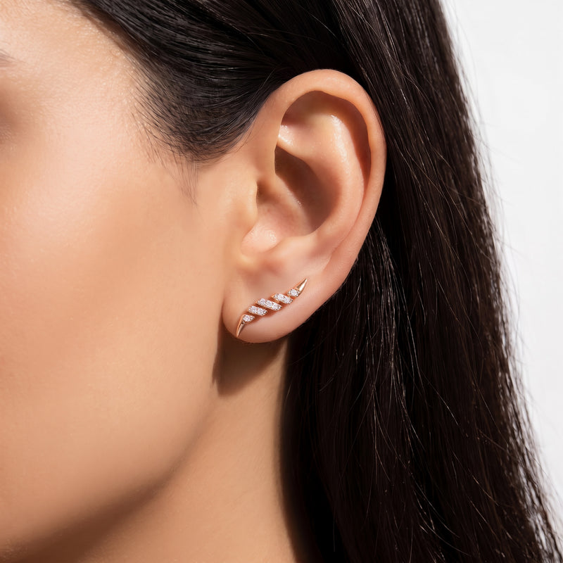Sylven Diamond Climber Earrings