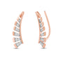 Crescia Diamond Climber Earrings