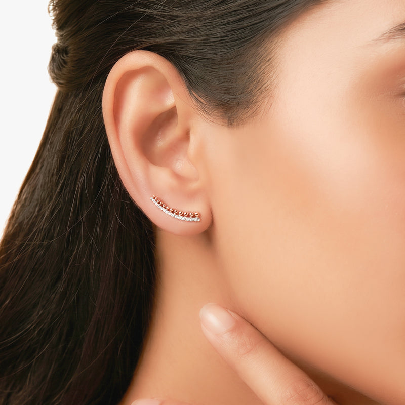Serelle Diamond Climber Earrings