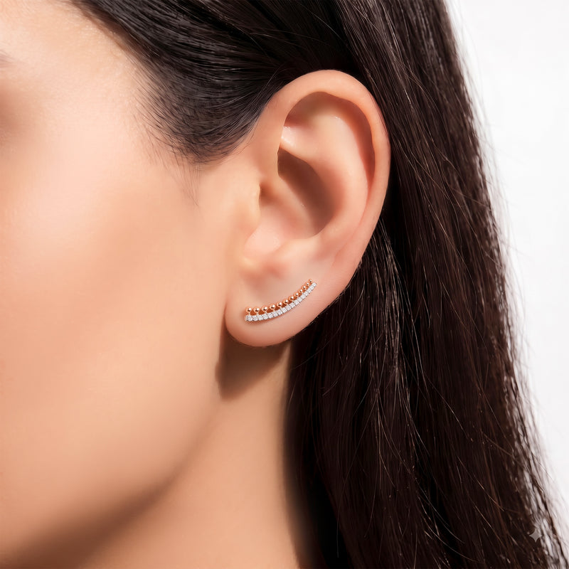 Serelle Diamond Climber Earrings