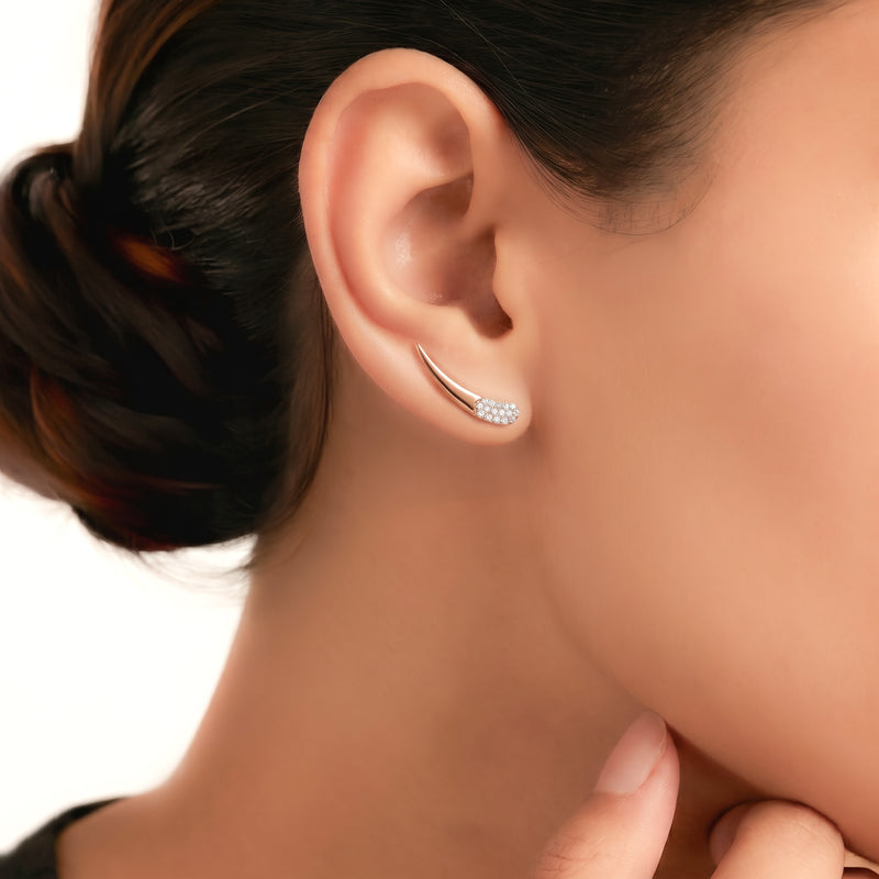Flyn Diamond Climber Earrings