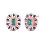 Avyra Emerald & Diamond Stud Earrings