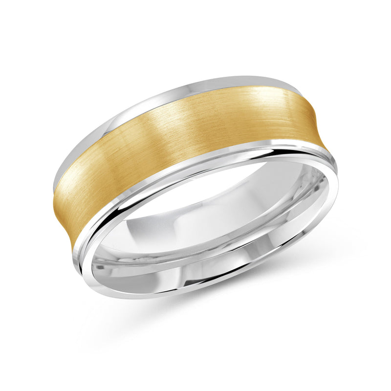 Two Tone Concave Men's Band