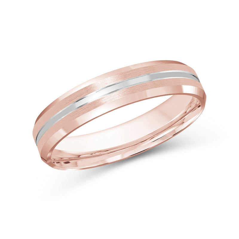 Two Tone Beveled Edge Men's Band