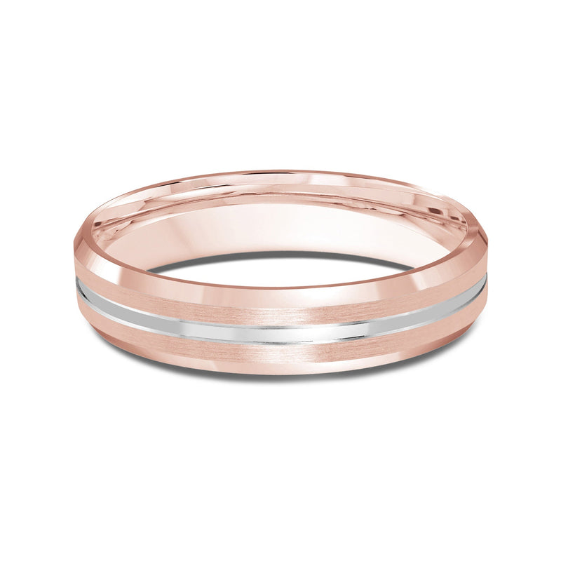 Two Tone Beveled Edge Men's Band