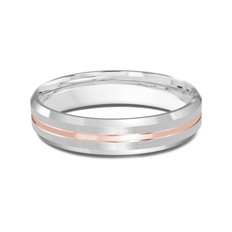 Two Tone Beveled Edge Men's Band