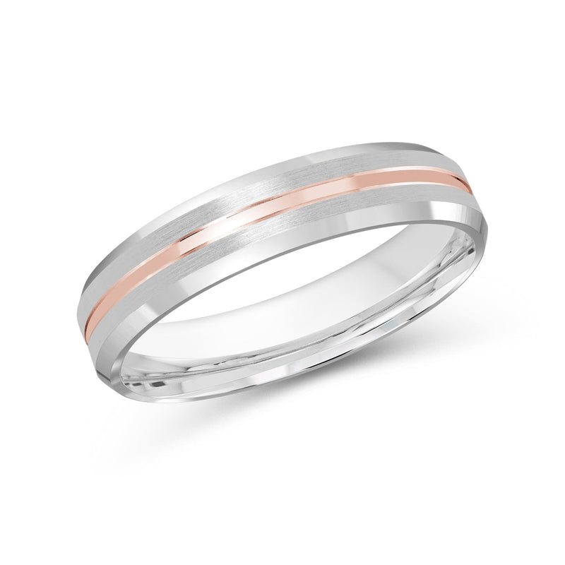Two Tone Beveled Edge Men's Band