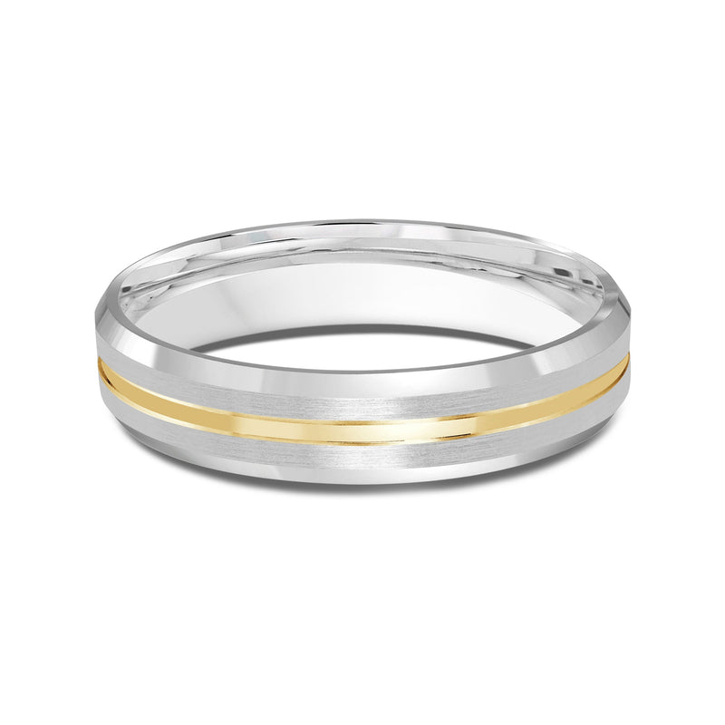 Two Tone Beveled Edge Men's Band