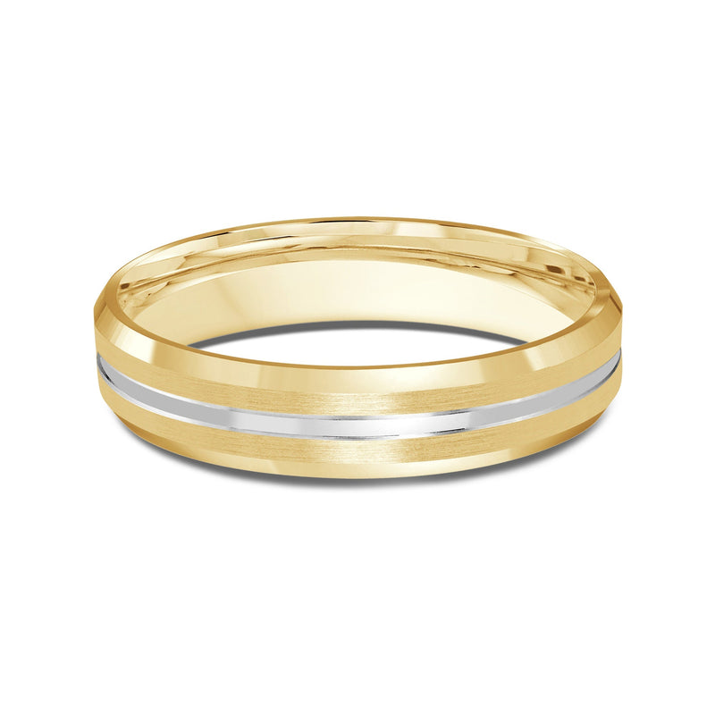 Two Tone Beveled Edge Men's Band