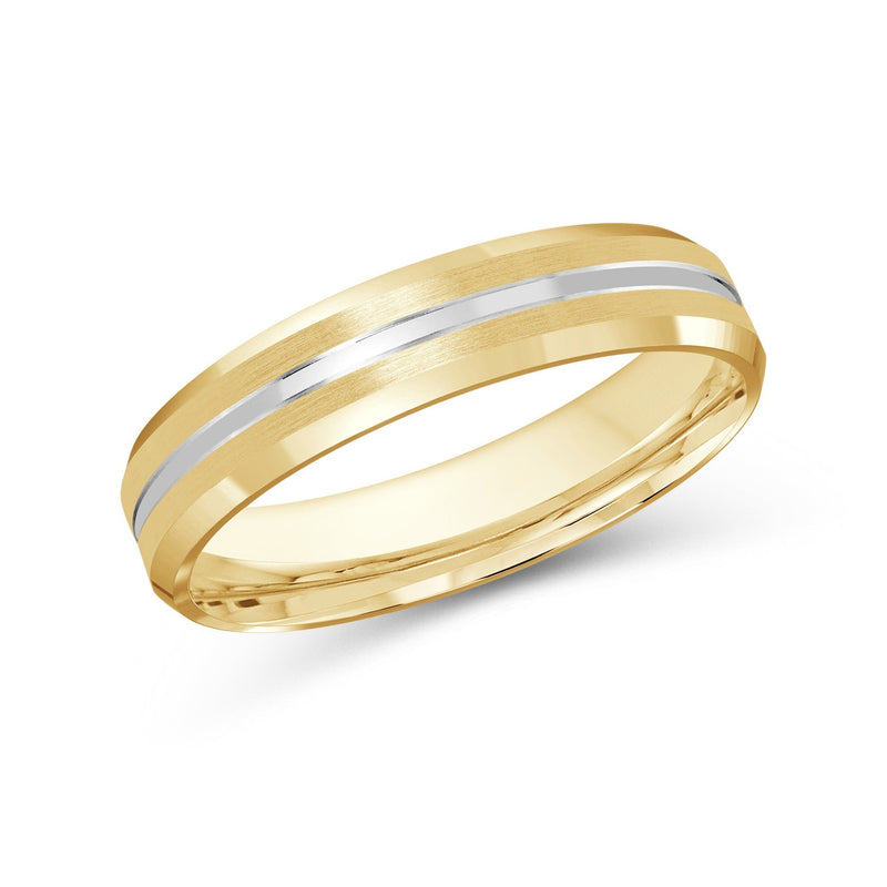 Two Tone Beveled Edge Men's Band