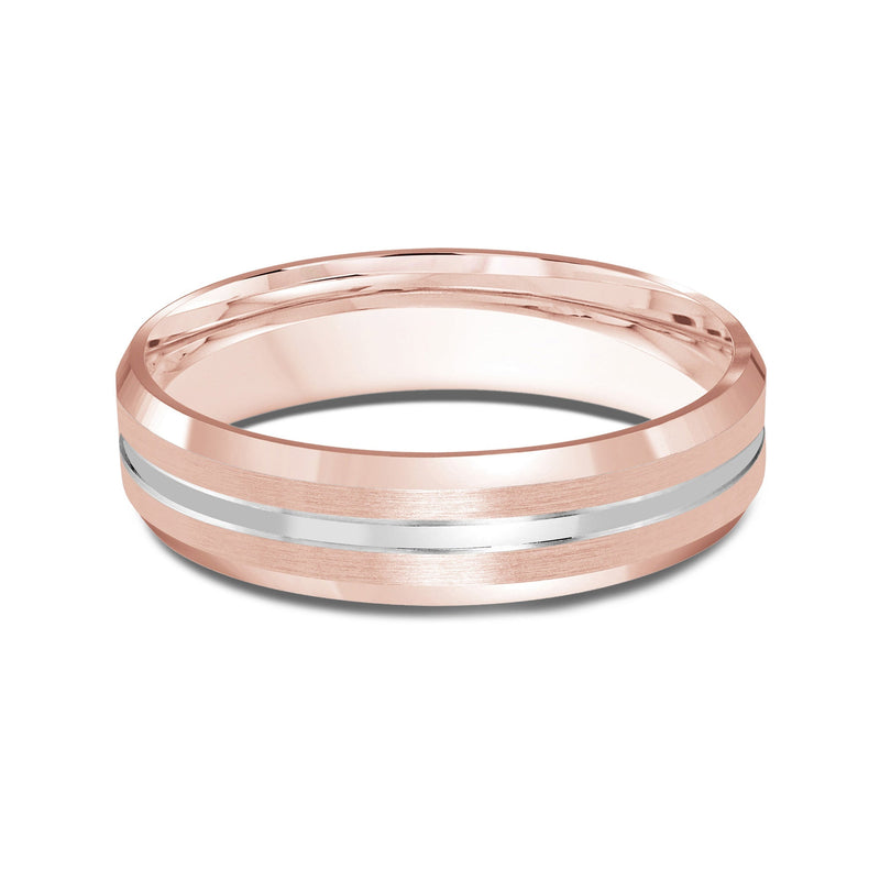 Two Tone Beveled Edge Men's Band