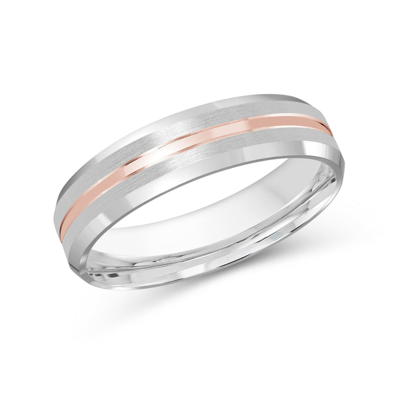 Two Tone Beveled Edge Men's Band
