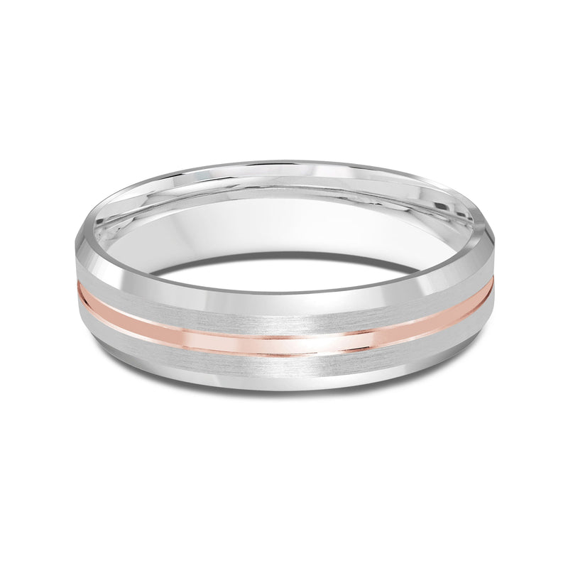 Two Tone Beveled Edge Men's Band