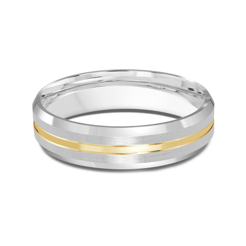 Two Tone Beveled Edge Men's Band